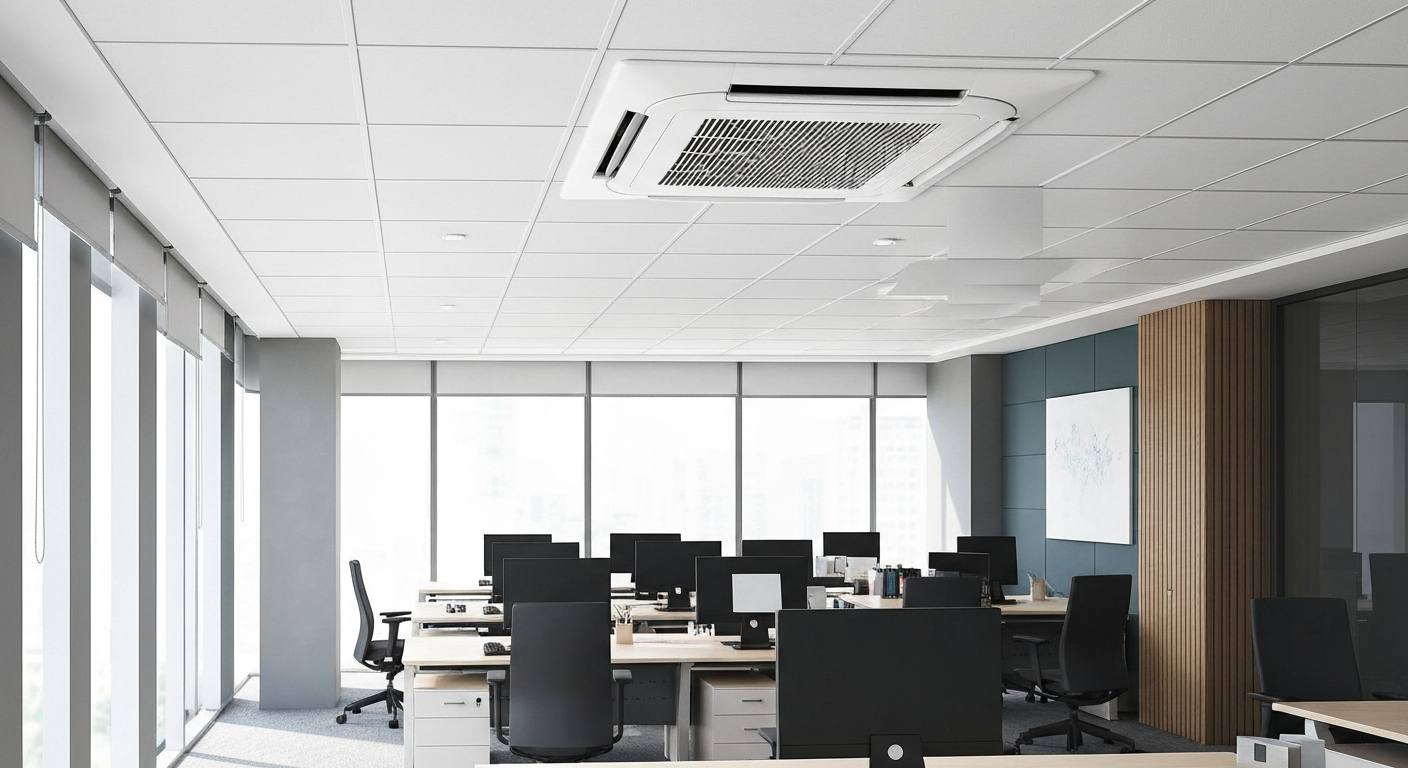 Aircond Daikin Daikin SkyAir Cassette dipasang di rumah Malaysia